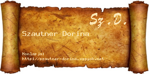 Szautner Dorina névjegykártya